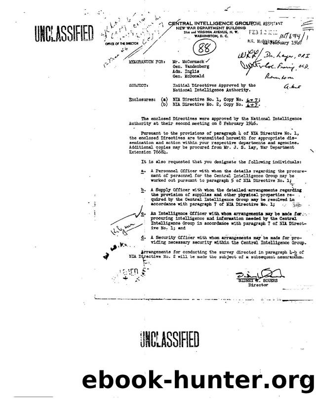 MEMO RE  INITIAL DIRECTIVES APPROVED BY THE NATIONAL INTELLIGENCE AUTHORITY 3d7f by Unknown
