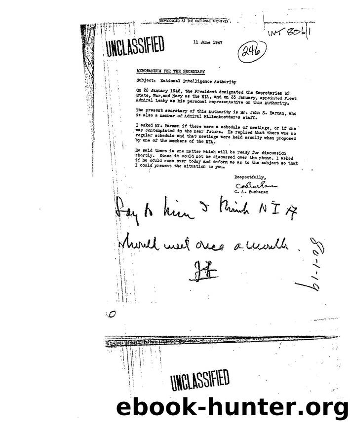 MEMO RE  NATIONAL INTELLIGENCE AUTHORITY 3f02 by Unknown