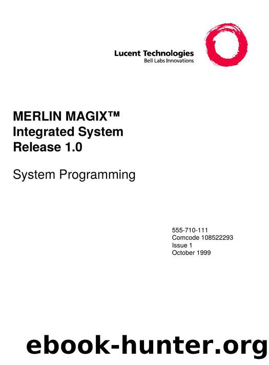 MERLIN MAGIX  Integrated System Release 1.0 System Programing by EZ Manuals