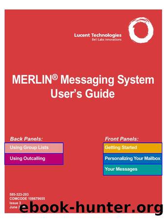 MERLIN Messaging System Users Guide by EZ Manuals