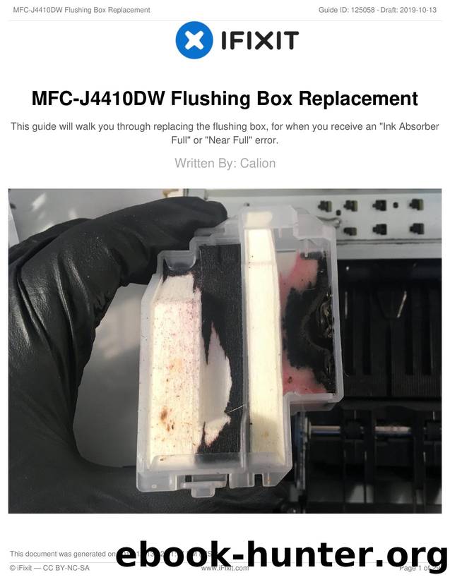MFC-J4410DW Flushing Box Replacement by Unknown