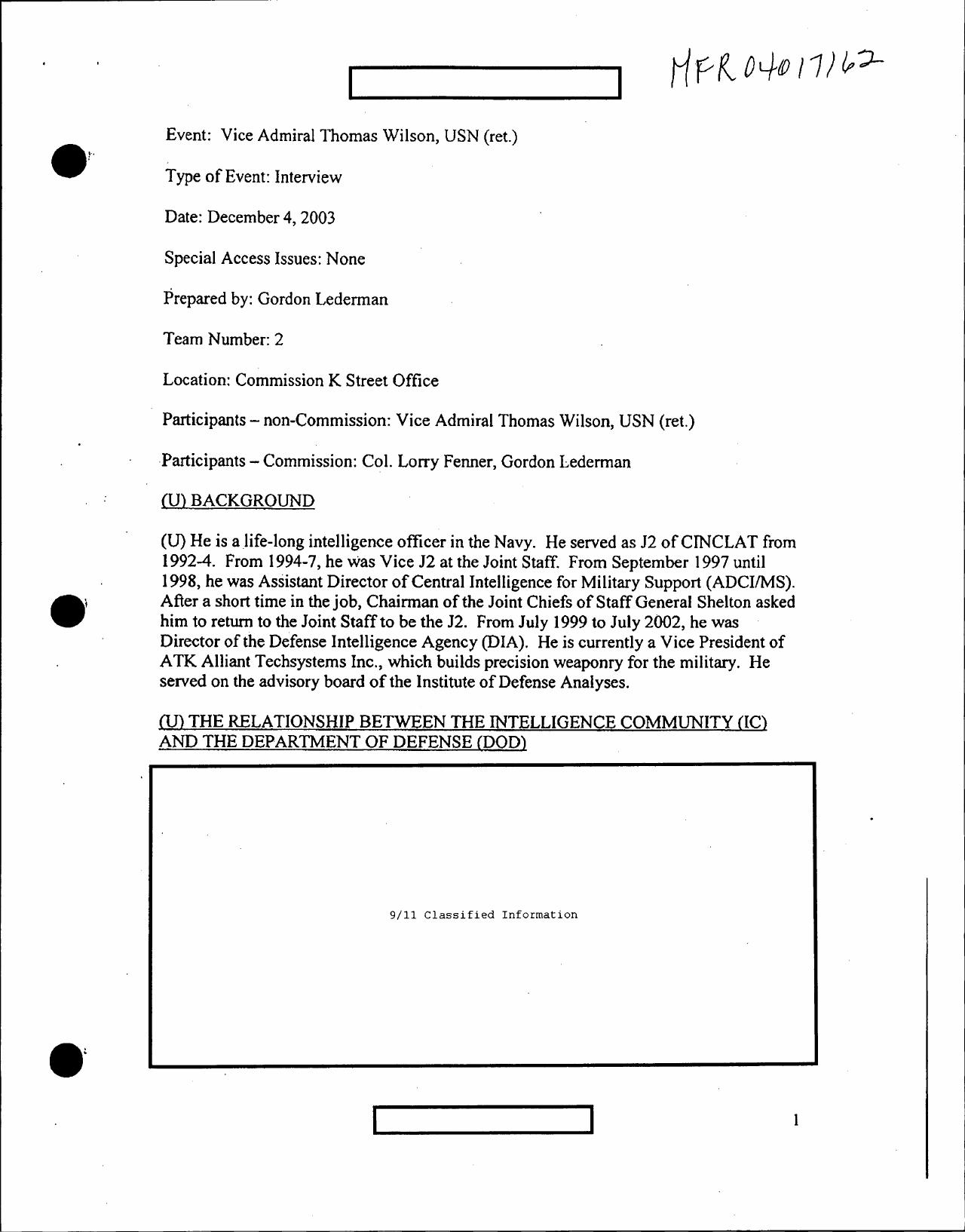MFR NARA- T2- DOD-Navy- Wilson Thomas- 12-4-03- 01126 by Unknown