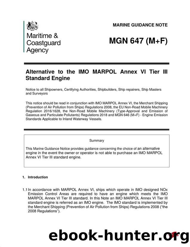 MGN 647 (M+F) - Alternative to the IMO MARPOL Annex VI Tier III by David Unsworth