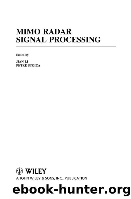MIMO Radar Signal Processing by Unknown