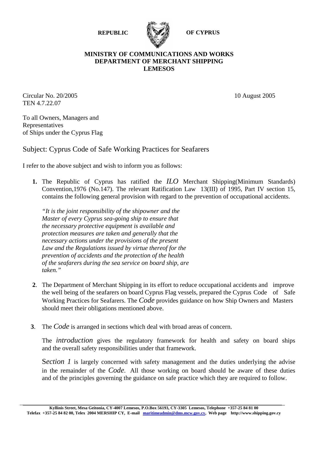MINISTRY OF COMMUNICATIONS AND WORKS by e.demetriadou2
