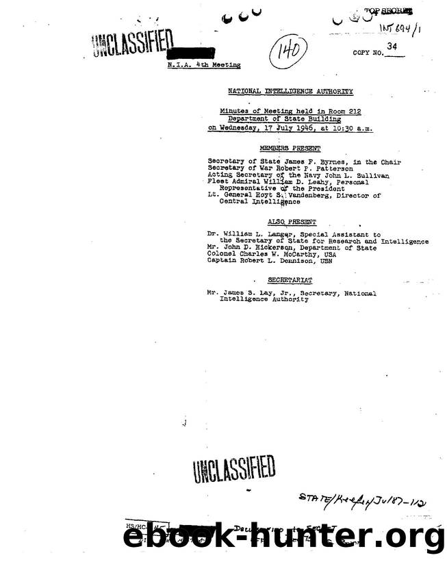MINUTES RE  NATIONAL INTELLIGENCE AUTHORITY 3db5 by Unknown