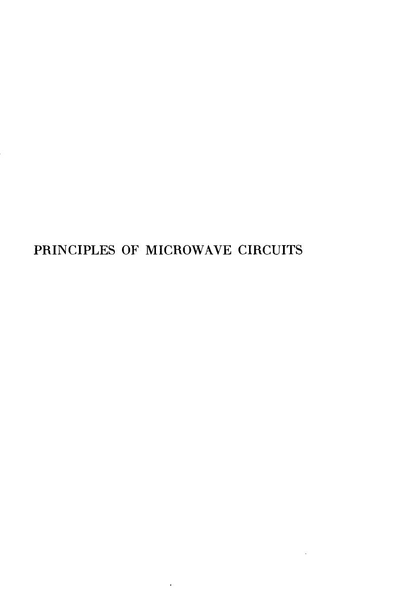 MIT RadLab {complete set} Vol 08 - Principles of Microwave Circuits by C. Montgomery et al.