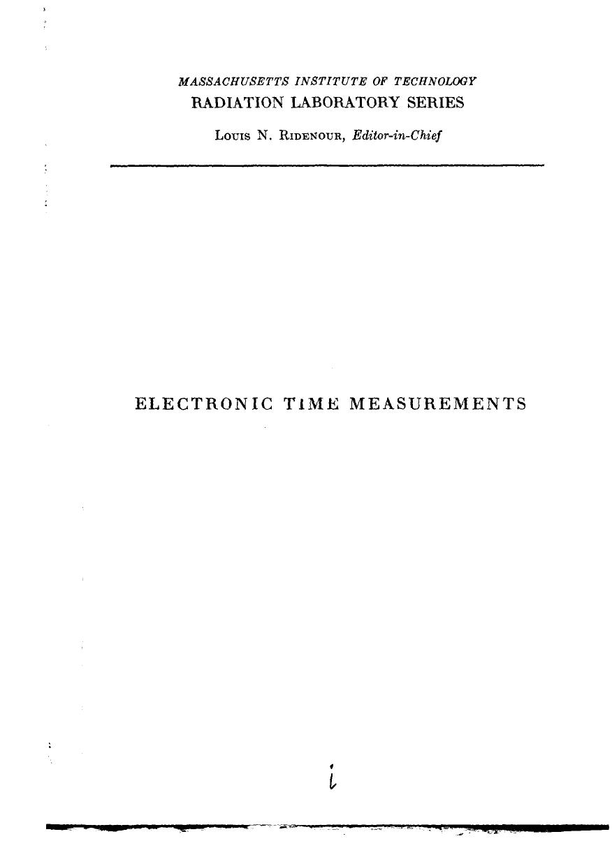 MIT RadLab {complete set} Vol 20 - Electronic Time Measurements by B. Chance et al.