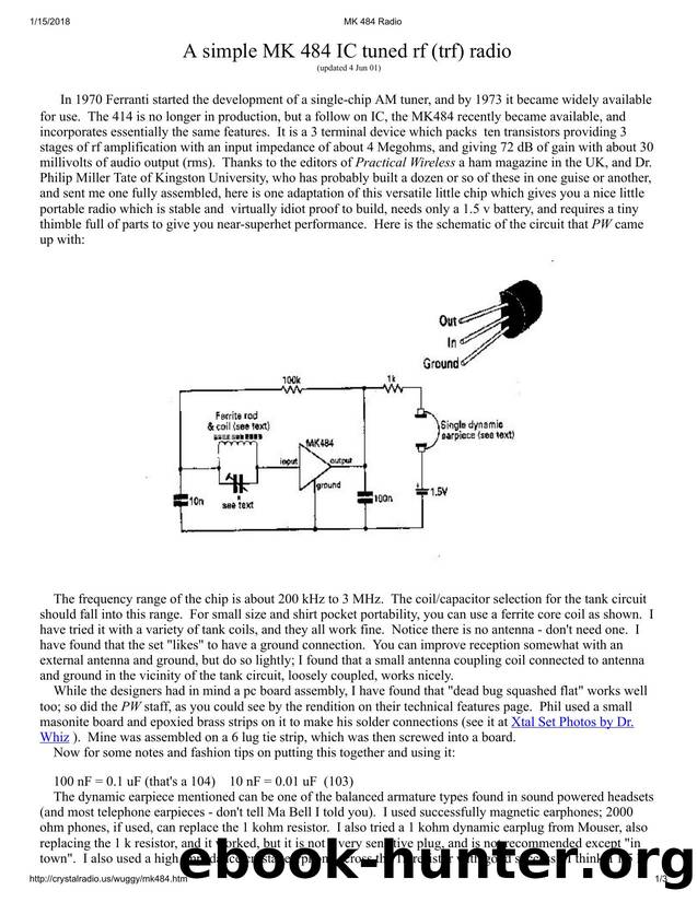 MK 484 crystal Radio by Unknown
