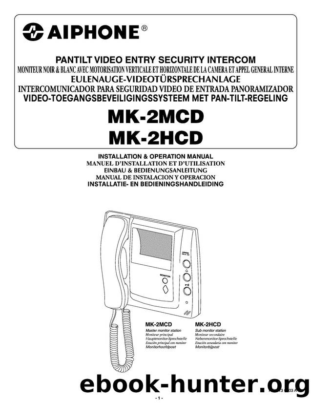 MK-2MCD-HCD Video Sentry PanTilt Plus Instructions by Unknown