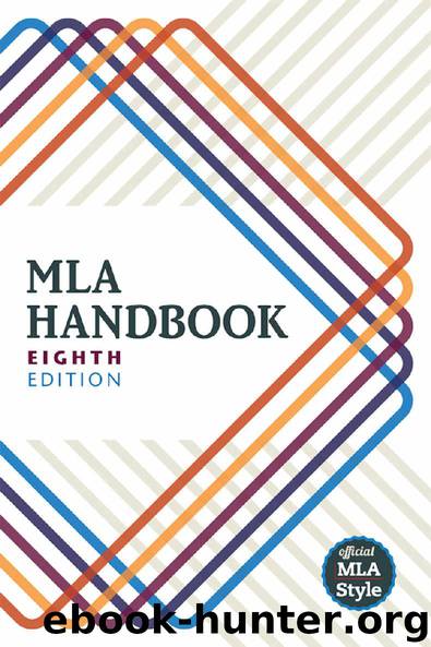 MLA Handbook by The Modern Language Association of America