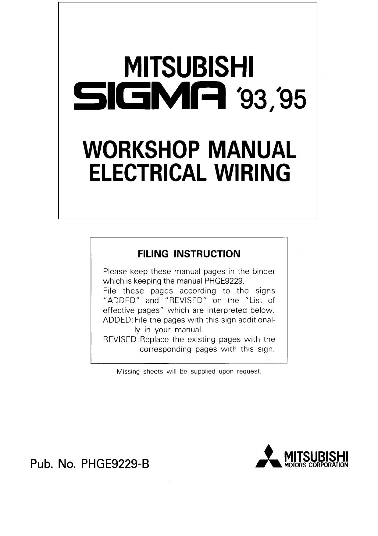 MMC Sigma Electrical Wirining (1993-1995) by Sergo2