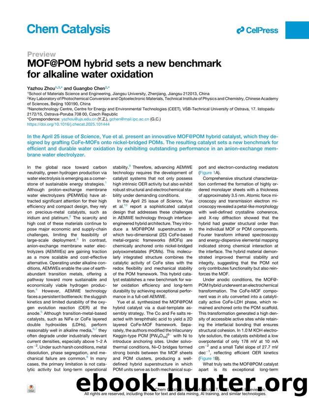 MOF@POM hybrid sets a new benchmark for alkaline water oxidation by Yazhou Zhou & Guangbo Chen