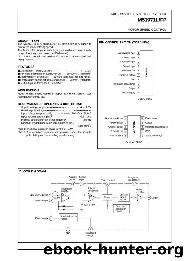 MOTOR SPEED CONTROL by Mitsubishi Electric Co.System LSI Div