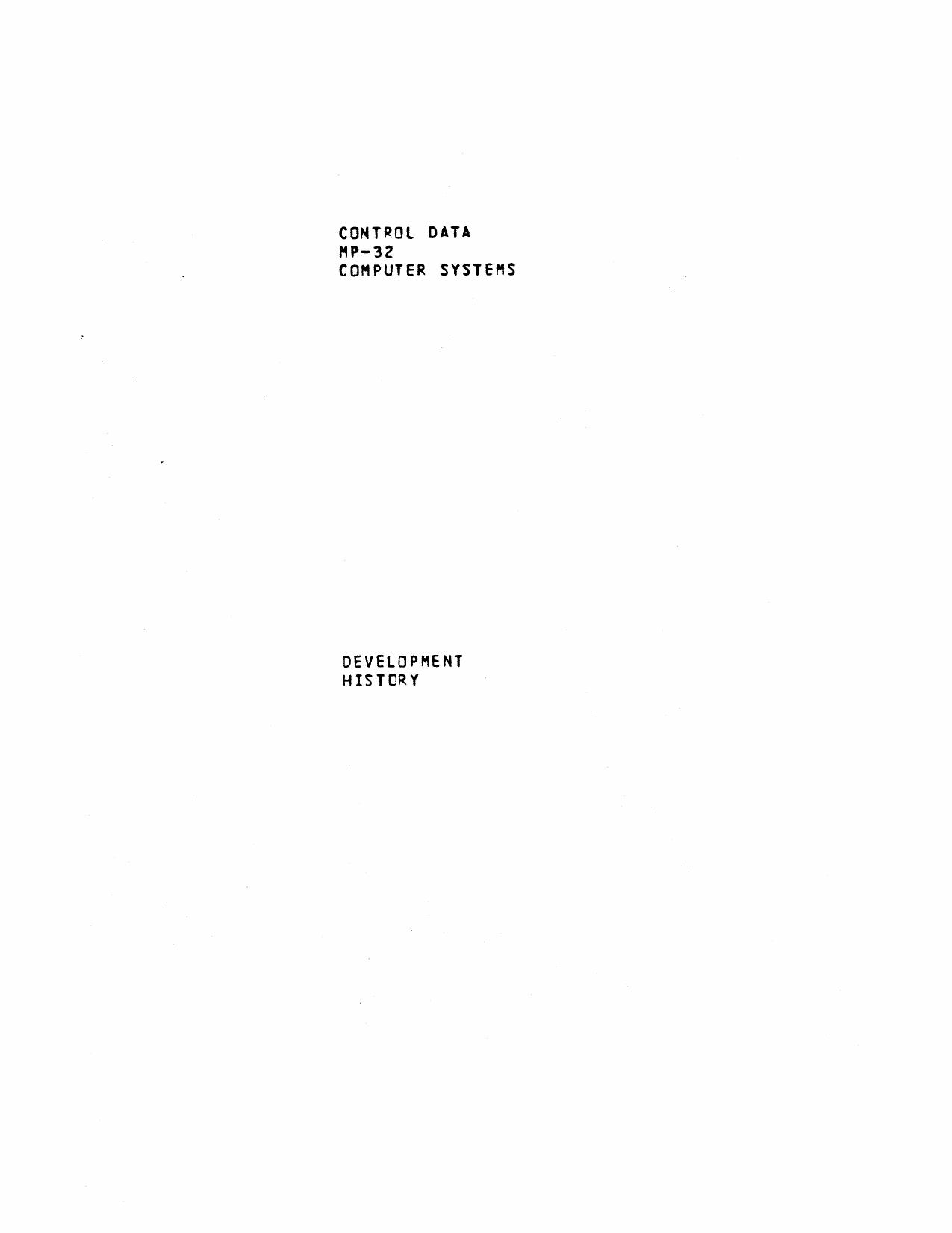 MP-32 Development History Jan79 by Unknown