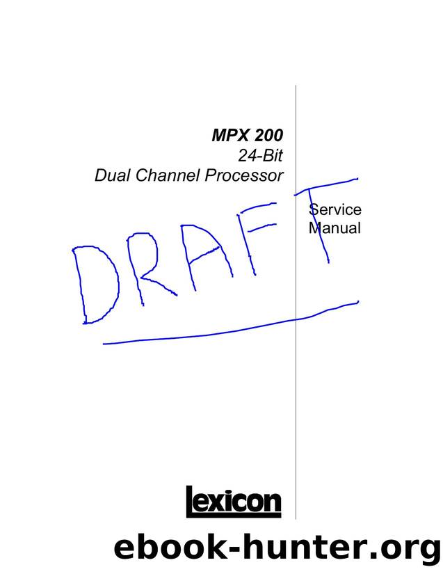 MPX200 Service Manual by Lexicon