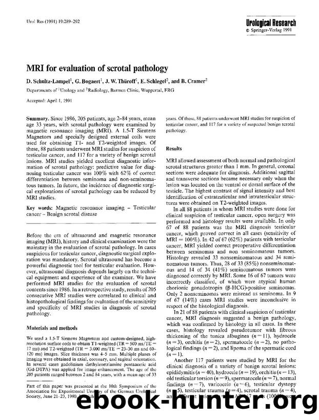MRI for evaluation of scrotal pathology by Unknown