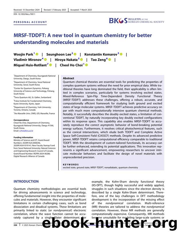 MRSFâTDDFT: A New Tool in Quantum Chemistry for Better Understanding Molecules and Materials by Unknown