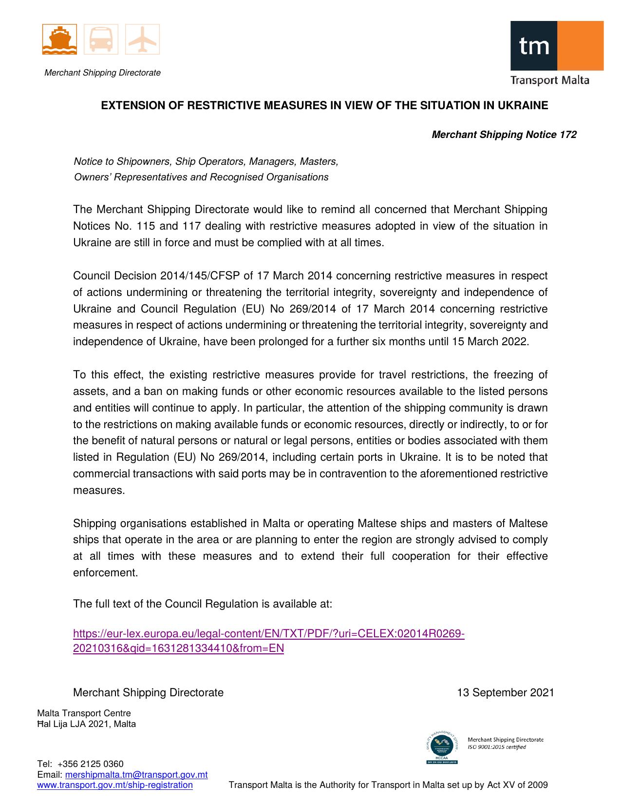 MS Notice 172 by neville.spiteri