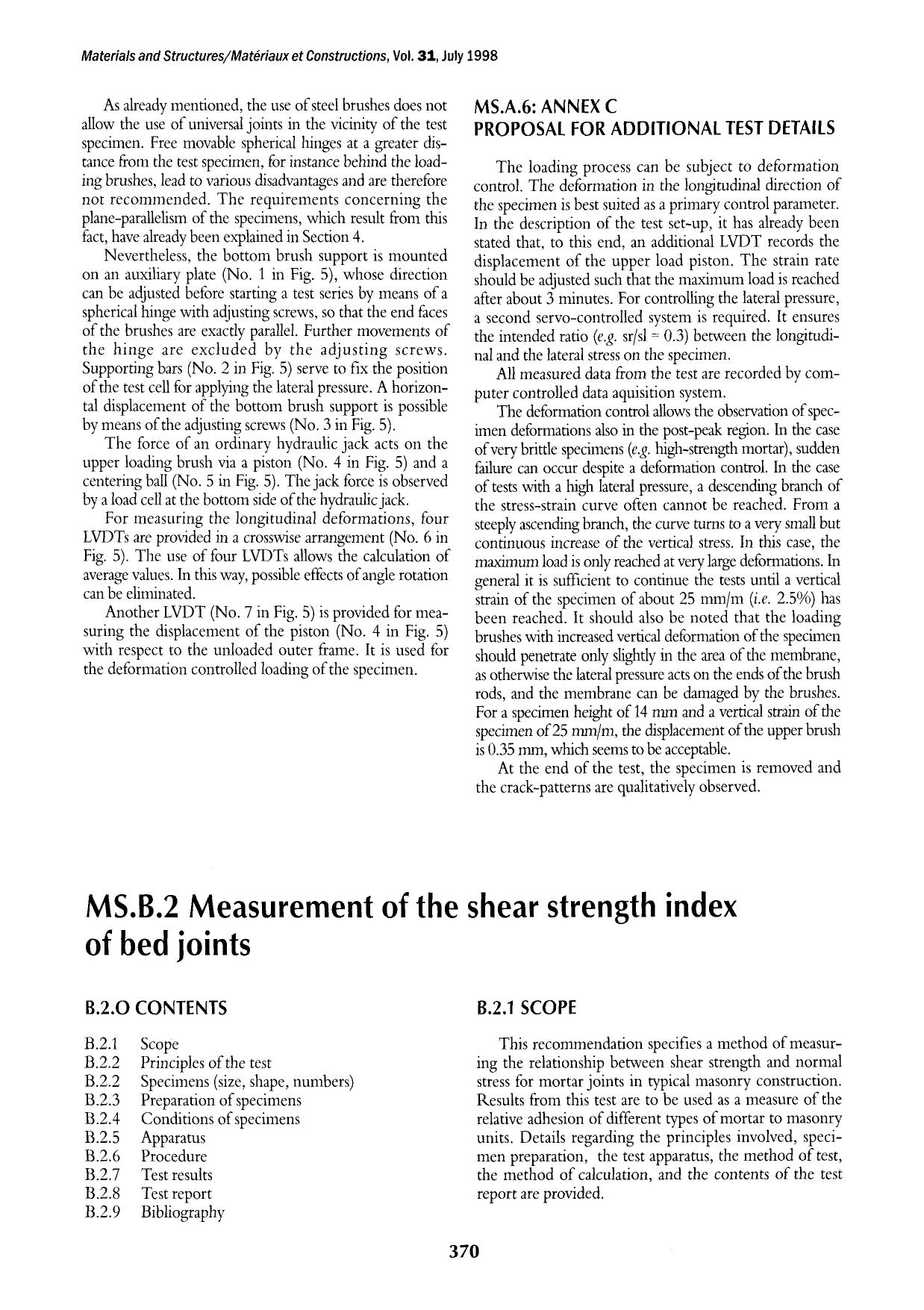 MS.B.2 Measurement of the shear strength index of bed joints by Unknown