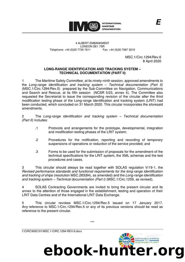MSC.1Circ.1294Rev.6 - Long-Range Identification and Tracking System: Technical Documentation (Part II) by jyasniko