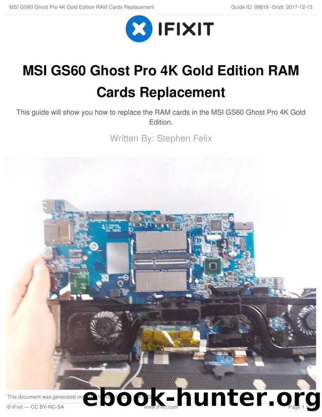 MSI GS60 Ghost Pro 4K Gold Edition RAM Cards Replacement by Unknown