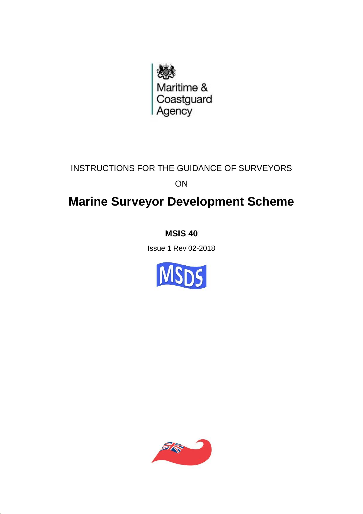 MSIS 40 - Marine Surveyor Development Scheme (Rev. 0218) by Redistributed by Regs4ships Ltd