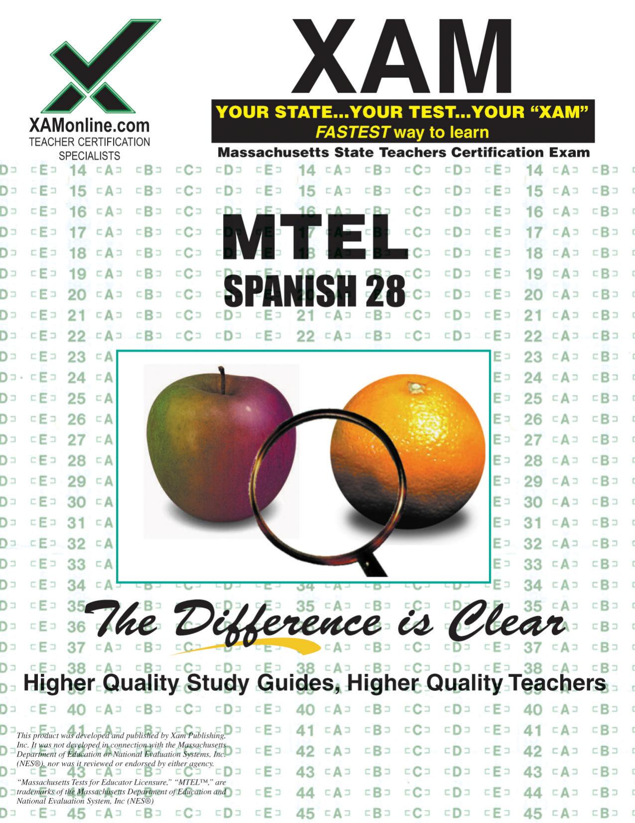 MTEL Spanish 28 Teacher Certification: Test Prep Study Guide by Sharon Wynne
