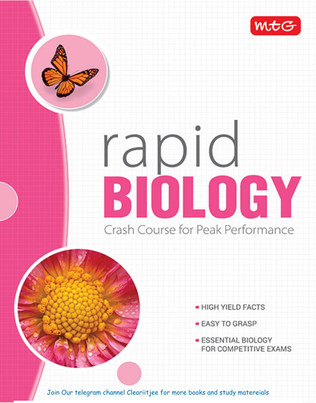 MTG RAPID BIOLOGY for KVPY NEET NTSE by MTG India Experts