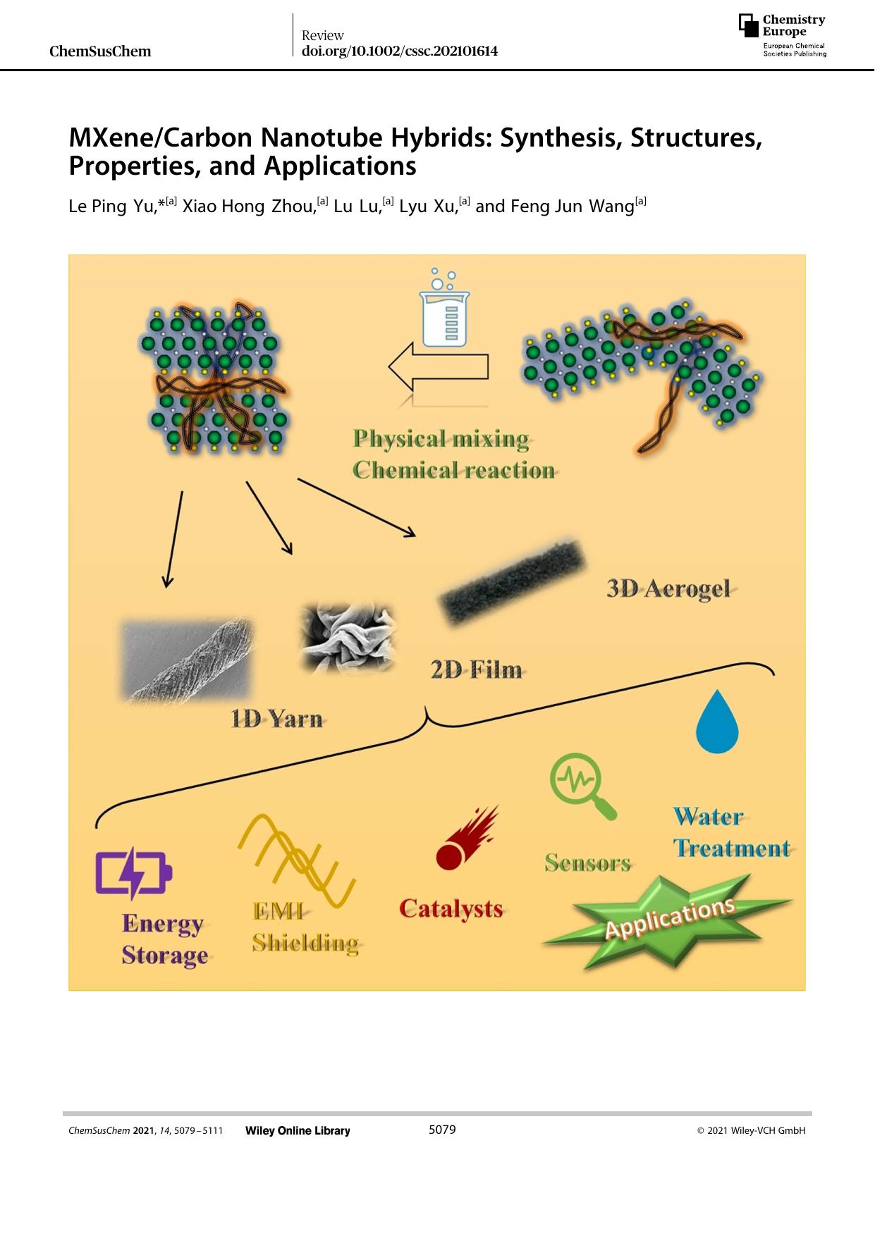 MXeneCarbon Nanotube Hybrids: Synthesis, Structures, Properties, and Applications by Unknown