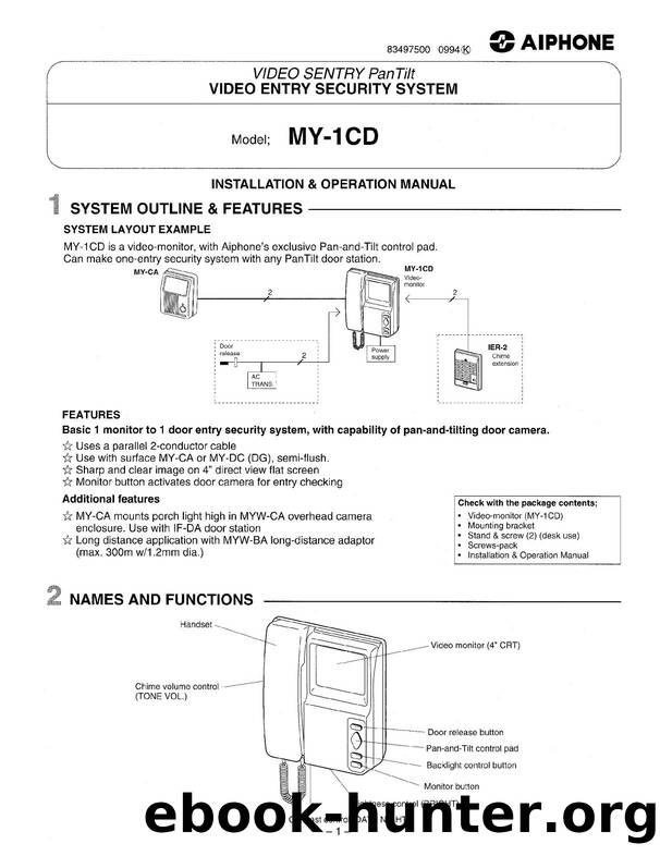 MY-1CD Video Sentry PanTilt Instructions by Unknown