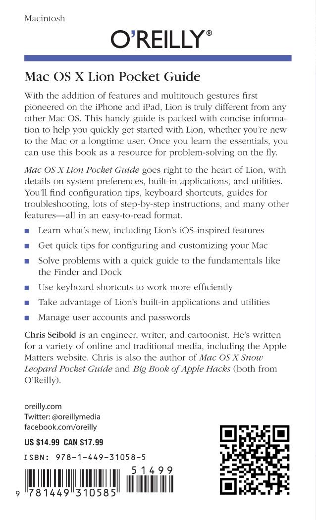 Mac OS X Lion Pocket Guide by Unknow