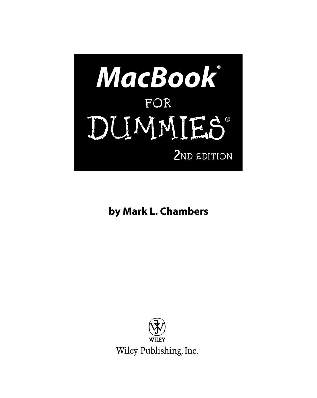 MacBook For Dummies by Mark L. Chambers
