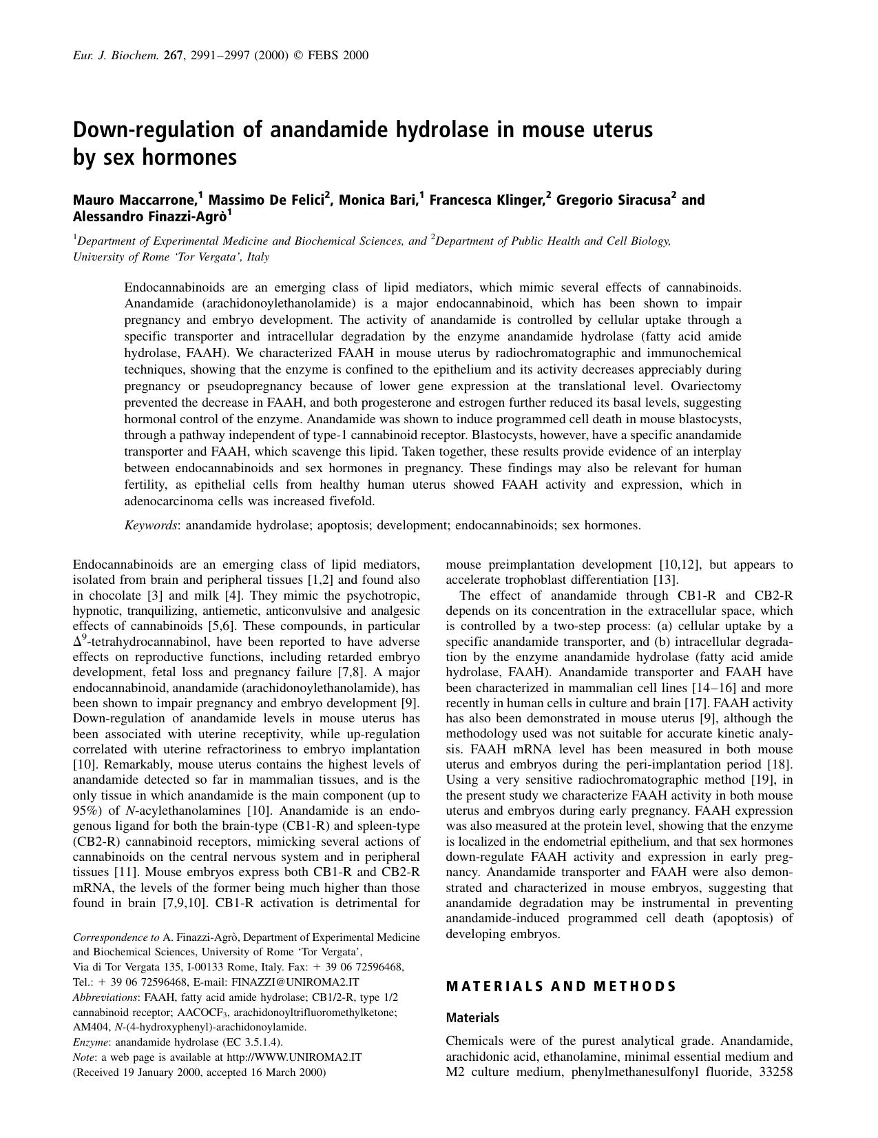 Maccaronne regulation by sex hormones by Unknown