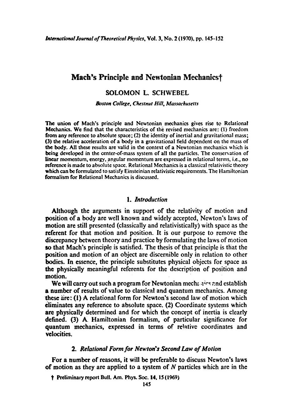 Mach's principle and Newtonian mechanics by Unknown