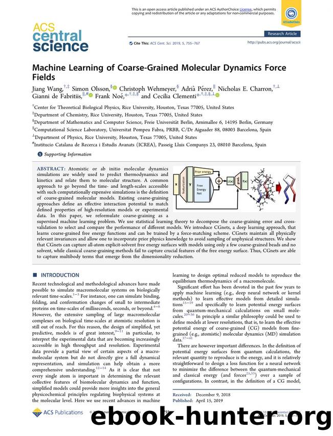 Machine Learning of Coarse-Grained Molecular Dynamics Force Fields by unknow