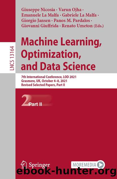 Machine Learning, Optimization, and Data Science by Unknown