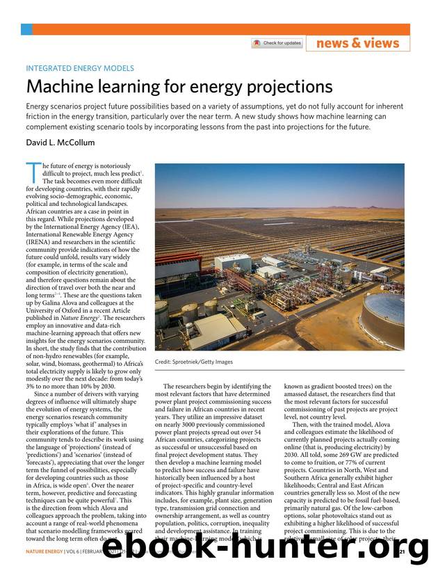 Machine learning for energy projections by David L. McCollum