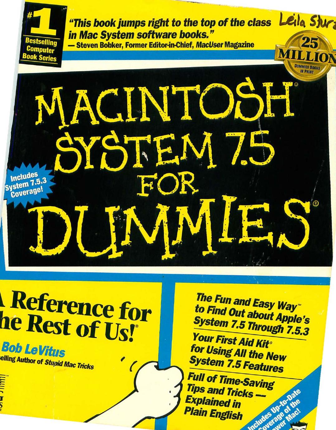 Macintosh system 7.5 for dummies by LeVitus Bob
