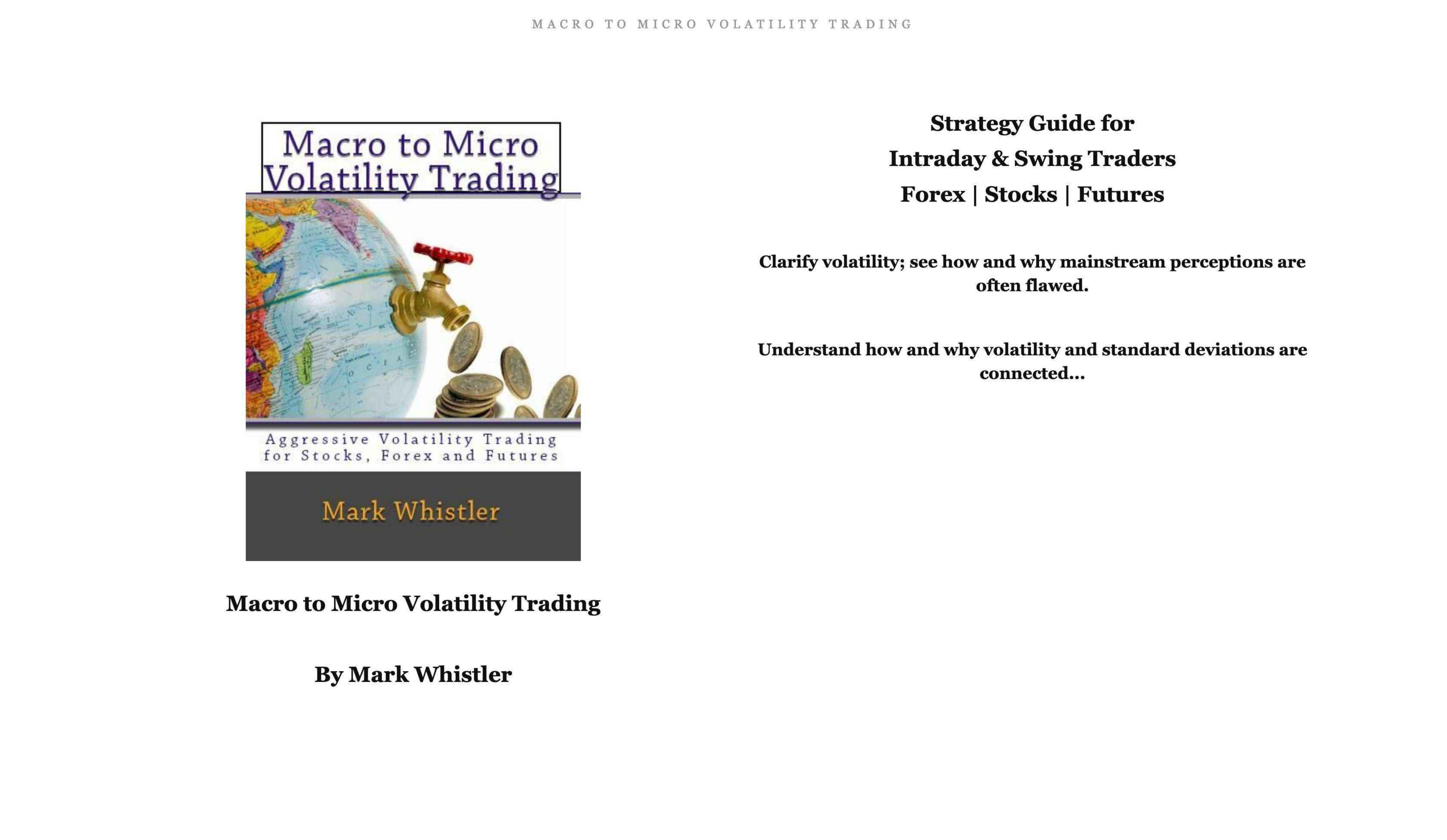Macro to Micro Volatility Trading by Mark Whistler
