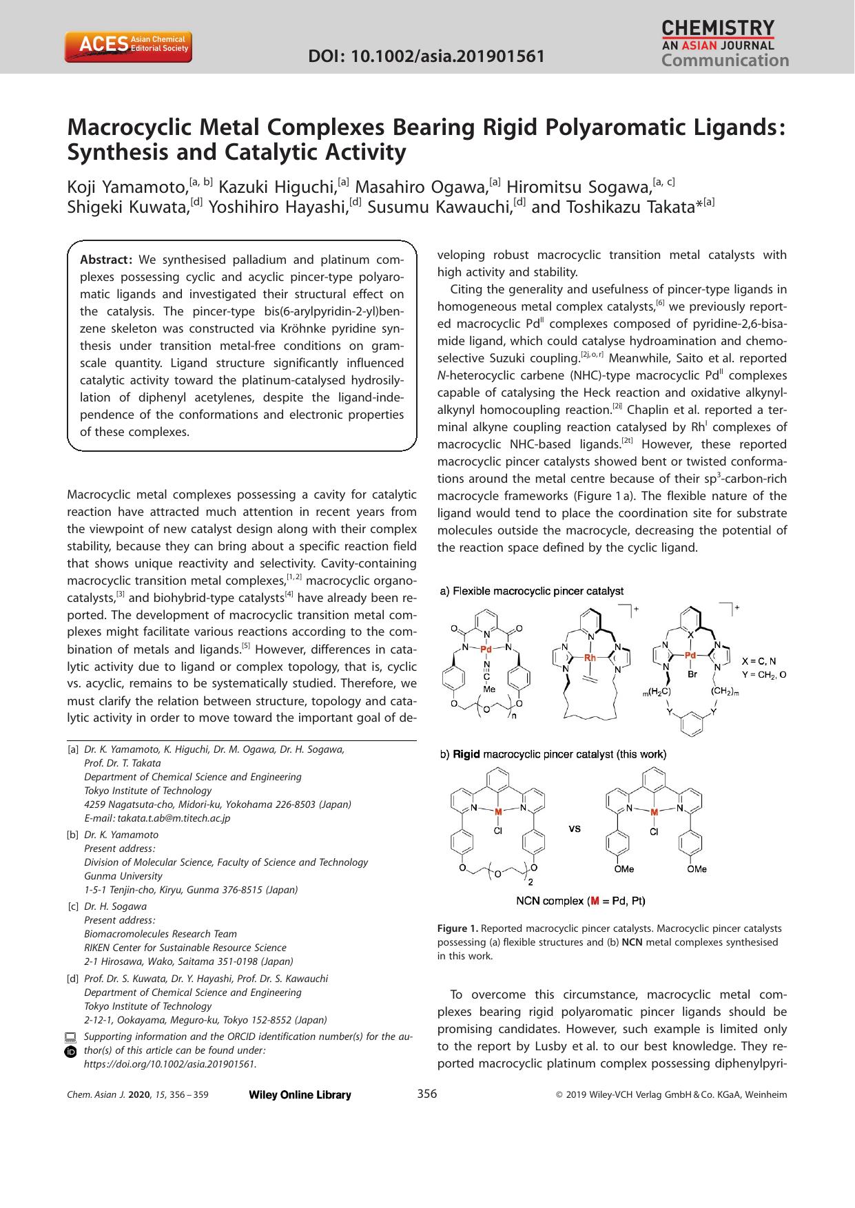 Macrocyclic Metal Complexes Bearing Rigid Polyaromatic Ligands: Synthesis and Catalytic Activity by Unknown