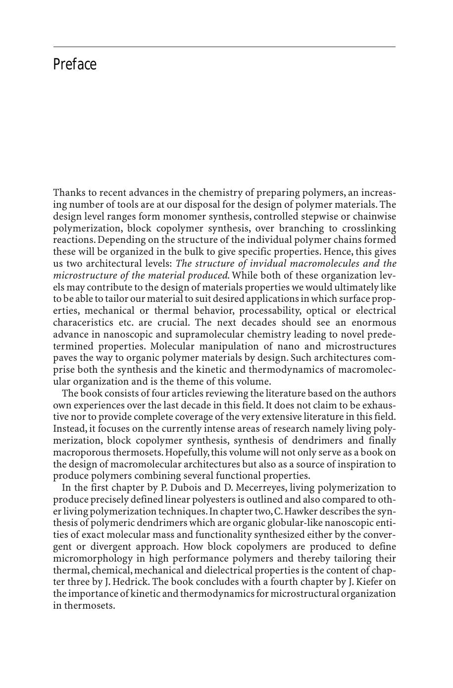 Macromolecular Architectures by unknow