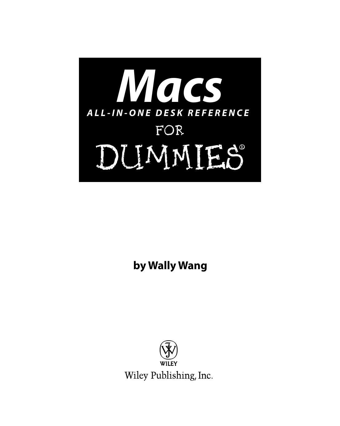 Macs All-In-One Desk Reference for DUMmIES by Unknown