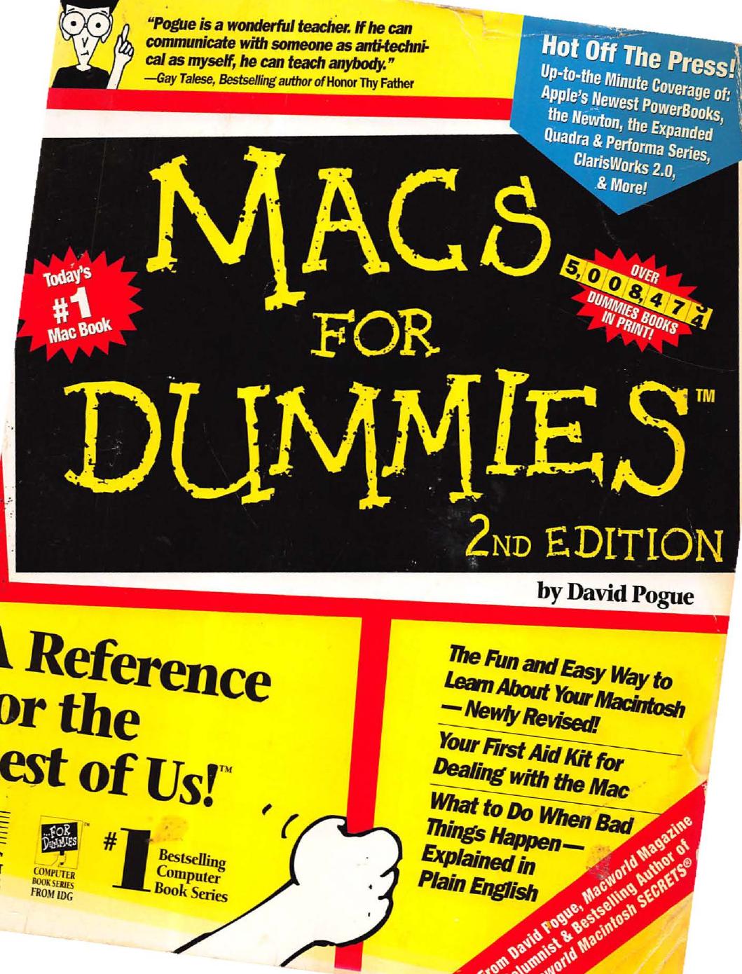 Macs for Dummies by David Pogue