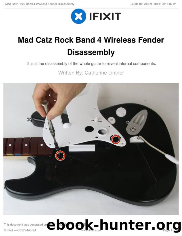 Mad Catz Rock Band 4 Wireless Fender Disassembly by Unknown