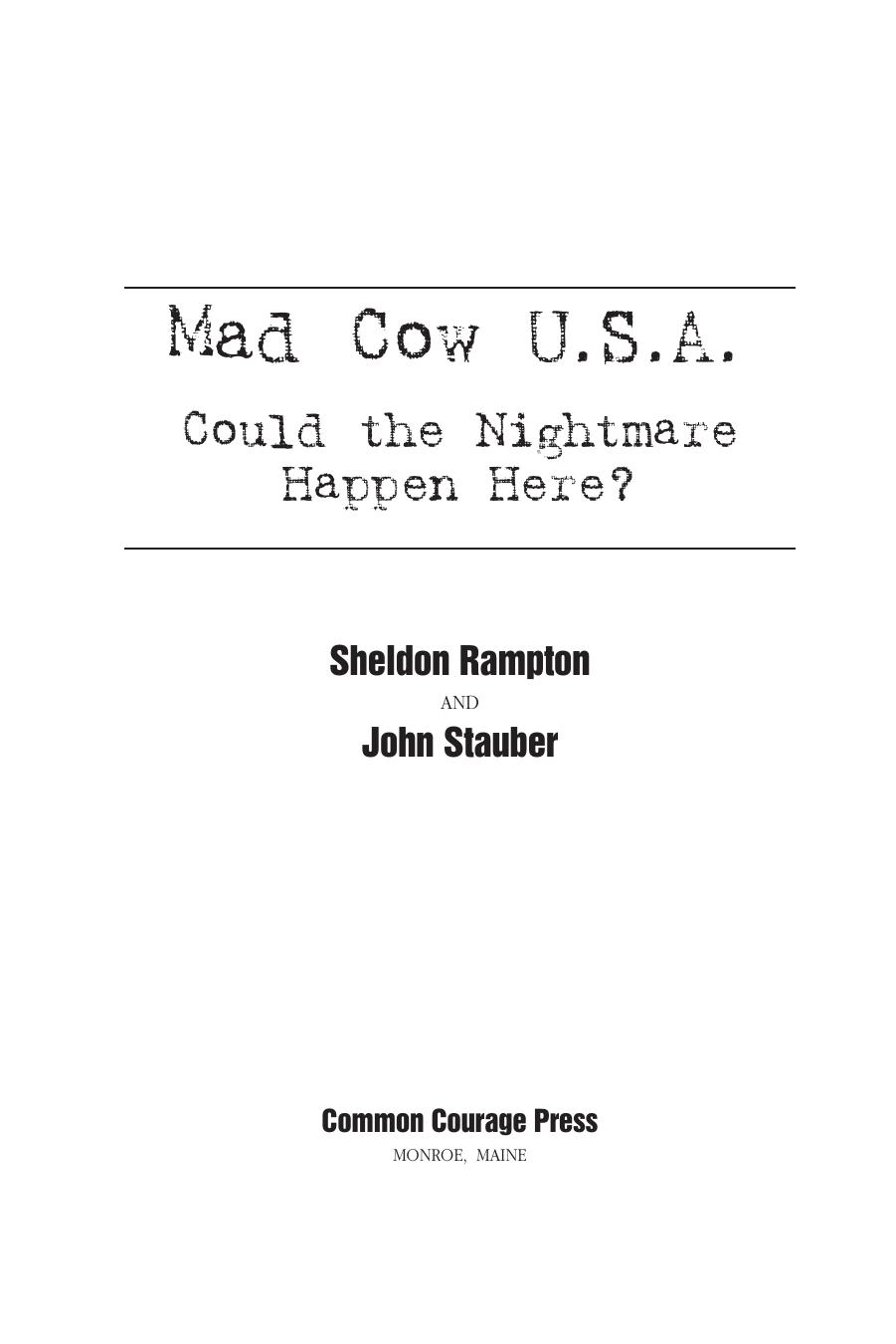 Mad Cow USA 2nd printing by Sheldon Rampton