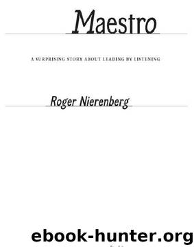 Maestro by Nierenberg Roger