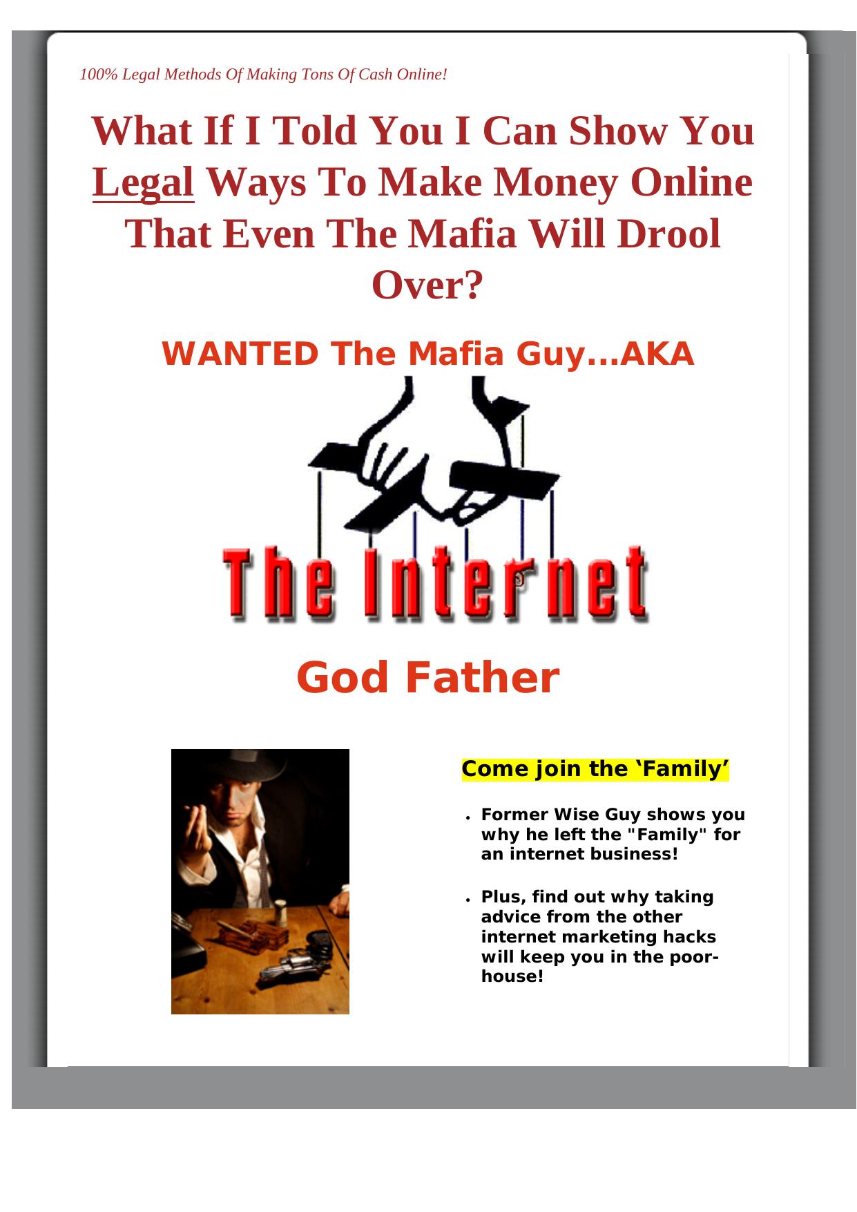 Mafia Guy Shows You How To Make Money. by Best of Kuszter's Collection