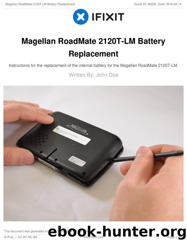 Magellan RoadMate 2120T-LM Battery Replacement by Unknown