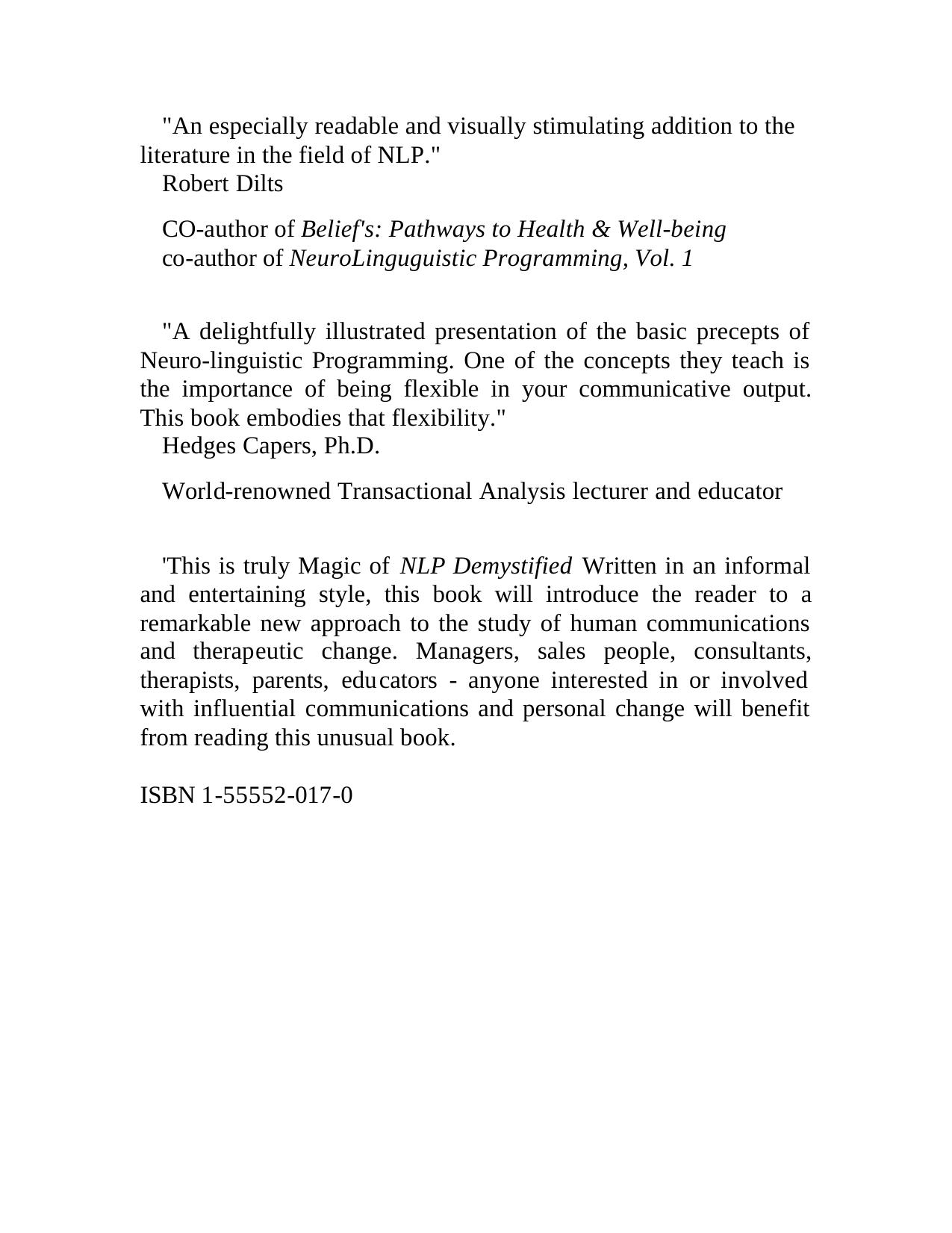 Magic Of NLP Demystified - A Pragmatic Guide To Communicat… by Mr. Smith